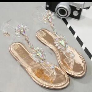 Elegant Gold Women's Sandals